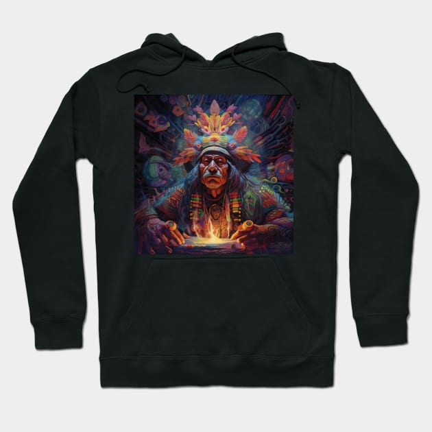 Ayahuasca And the Old Shaman Ritual Hoodie by FrogandFog